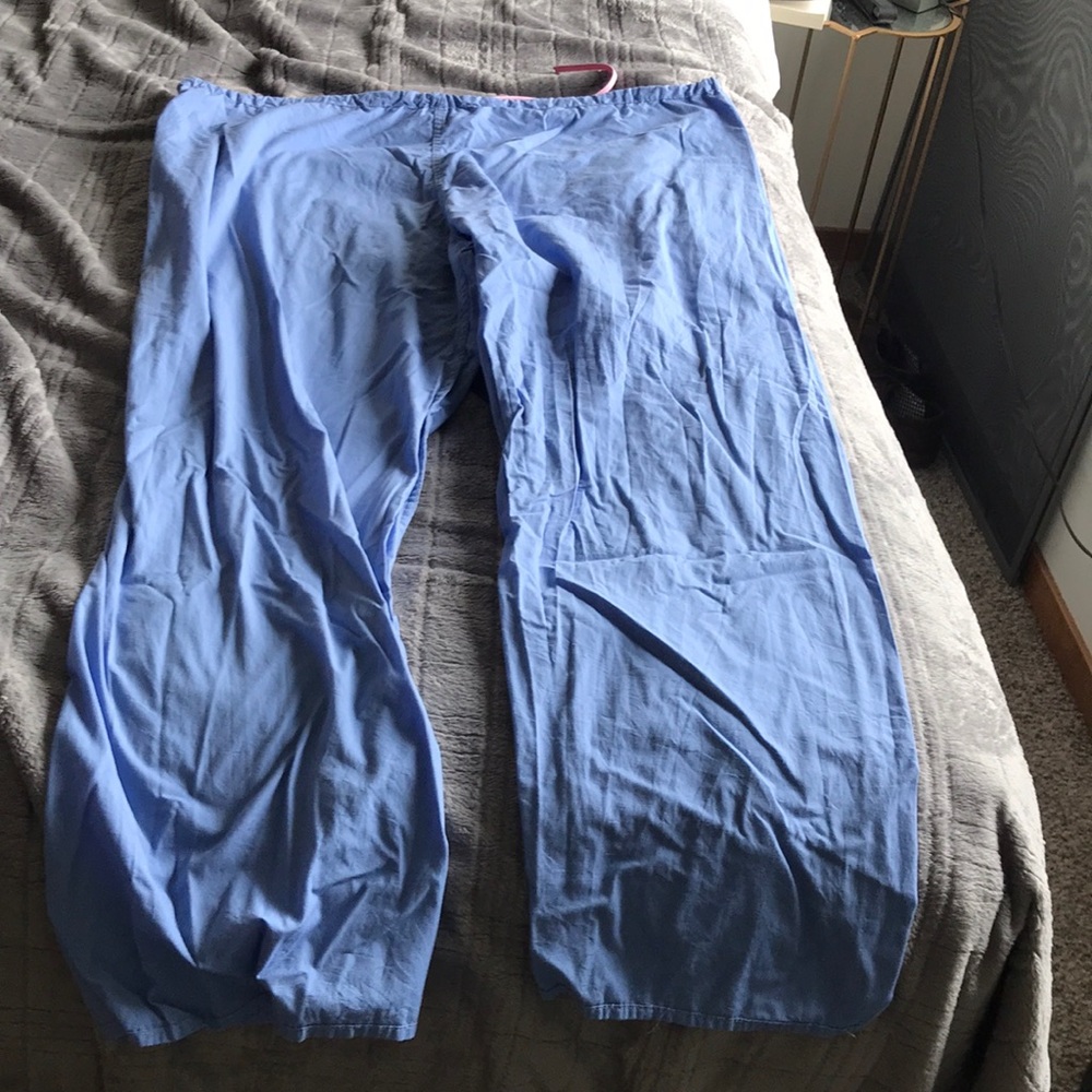 Blue scrub pants
